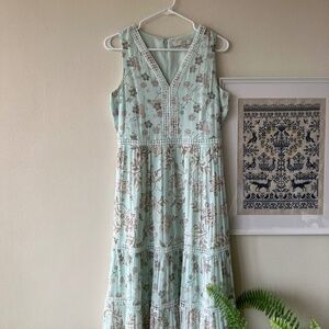 Mint and pink floral Loft dress